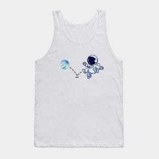 Astronaut plays Uranus Soccer Tank Top